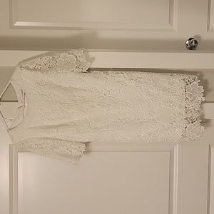 Sandra Darren White Lace Dress NWOT  / Size 8